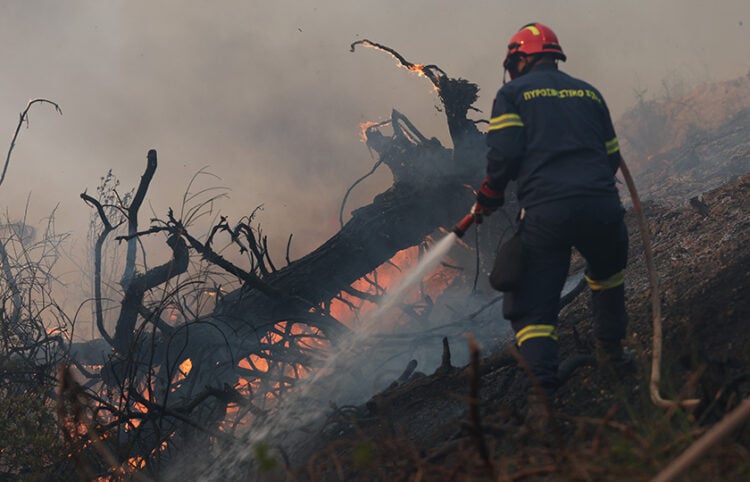 Από τη μεγάλη πυρκαγιά στη Σίβηρη, στις 13 Αυγούστου (φωτ.: ΜΟΤΙΟΝΤΕΑΜ / Βασίλης Βερβερίδης)