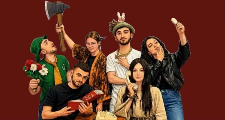 Τμήμα της αφίσας της ποντιακής παράστασης