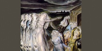 «Η παραβολή των σοφών και ανόητων παρθένων» (1822), από τον Ουίλιαμ Μπλέικ (πηγή: freechristimages.com / commons.wikimedia.org)