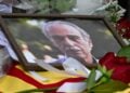 Εικόνα από την πολιτική κηδεία του βουλευτή του ΚΚΕ Σπύρου Χαλβατζή, στο πάρκο Ελευθερίας (πρώην ΕΑΤ-ΕΣΑ) (φωτ.: Τατιάνα Μπόλαρη/EUROKINISSI)