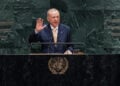 Ο Ερντογάν στο βήμα της Γενικής Συνέλευσης του ΟΗΕ (φωτ.: EPA / Olga Fedorova)