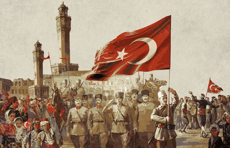 Τμήμα του εικαστικού που χρησιμοποιεί ο Ερντογάν στην ανάρτησή του (πηγή: x.com)