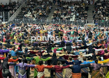 Στιγμιότυπο από το 20ό Φεστιβάλ Ποντιακών Χορών, στο PAOK Sports Arena, το Σάββατο 26 Σεπτεμβρίου 2026 (φωτ.: Βασίλης Καρυοφυλλίδης)
