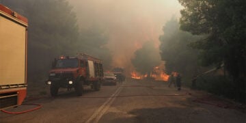 Φωτιά στη Μακρυκάπα Ευβοίας, Δευτέρα 7 Σεπτεμβρίου 2026 (φωτ.: EUROKINISSI / Θοδωρής Νικολάου)