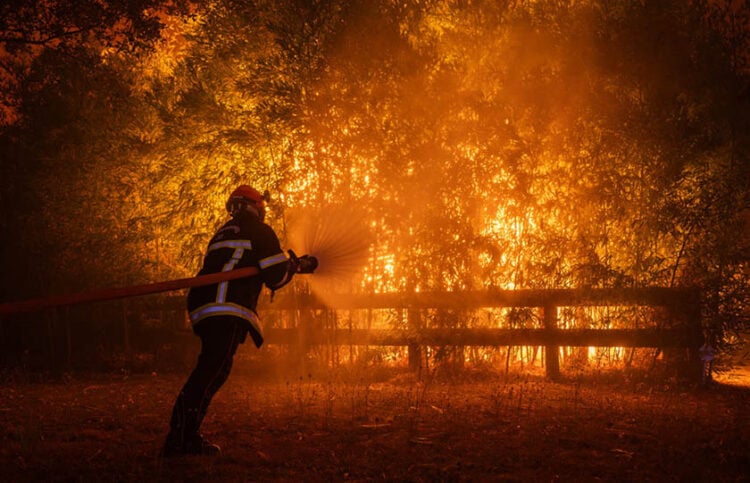 Από τις πρώτες μέρες της μεγάλης φωτιάς (φωτ.: EPA / Damien Rembert)