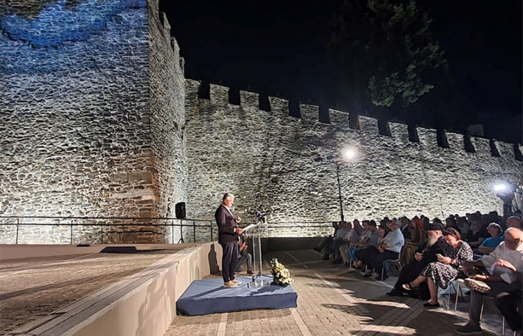 Στιγμιότυπο από την εκδήλωση για την παράδοση της Πύλης 12. Τρίτη 1 Σεπτεμβρίου 2026 (φωτ.: ΑΠΕ-ΜΠΕ)