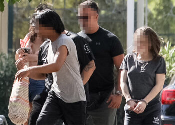 Στα δικαστήρια της πρώην Σχολής Ευελπίδων οι δύο από τους κατηγορουμένους για την υπόθεση του νεκρού βρέφους στην Κυψέλη. Τετάρτη 2 Σεπτεμβρίου 2026  (φωτ.: EUROKINISSI / Δανάη Δαυλοπούλου)