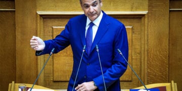 Ο Κυριάκος Μητσοτάκης απευθύνεται στην Ολομέλεια, Τετάρτη 16 Σεπτεμβρίου 2026 (φωτ.: EUROKINISSI / Γιώργος Κονταρίνης)
