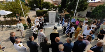 Στο Μνημείο Ηρώων της Νέας Κίου, Κυριακή 20 Σεπτεμβρίου 2026 (φωτ.: ΑΠΕ-ΜΠΕ / Ευάγγελος Μπουγιώτης)