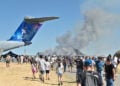 Φωτιά από την πτώση του Phantom F4 στην Τανάγρα (Φωτ.: EUROKINISSI / Μιχάλης Παπανικολάου)