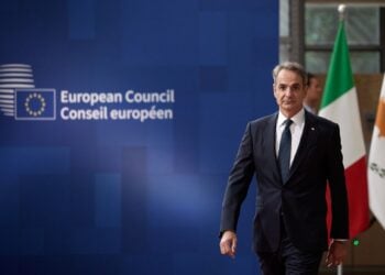 Ο πρωθυπουργός Κυριάκος Μητσοτάκησ στη Σύνοδο του Ευρωπαϊκού Συμβουλίου στις Βρυξέλλες (φωτ.: ΔΗΜΗΤΡΗΣ ΠΑΠΑΜΗΤΣΟΣ/ Γ.Τ ΠΡΩΘΥΠΟΥΡΓΟΥ/EUROKINISSI)
