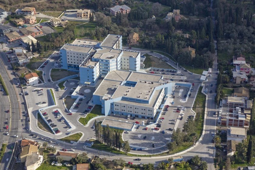 Το Γενικό Νοσοκομείο Κέρκυρας από ψηλά (φωτ.: gnkerkyras.gr/)