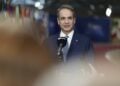 Ο πρωθυπουργός Κυριάκος Μητσοτάκης τη δεύτερη ημέρα των εργασιών της Συνόδου του Ευρωπαϊκού Συμβουλίου (φωτ.: Δημήτρης Παπαμήτσος/ Γρ. Τύπου Πρωθυπουργού/ EUROKINISSI)