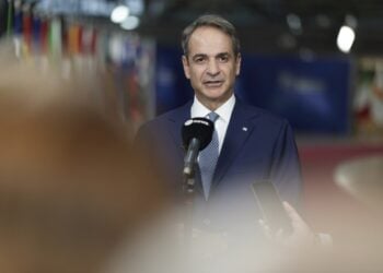 Ο πρωθυπουργός Κυριάκος Μητσοτάκης τη δεύτερη ημέρα των εργασιών της Συνόδου του Ευρωπαϊκού Συμβουλίου (φωτ.: Δημήτρης Παπαμήτσος/ Γρ. Τύπου Πρωθυπουργού/ EUROKINISSI)