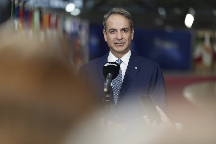 Ο πρωθυπουργός Κυριάκος Μητσοτάκης τη δεύτερη ημέρα των εργασιών της Συνόδου του Ευρωπαϊκού Συμβουλίου (φωτ.: Δημήτρης Παπαμήτσος/ Γρ. Τύπου Πρωθυπουργού/ EUROKINISSI)