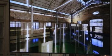 Ψηφιακή μακέτα του χώρου όπου φιλοξενείται ο υπερυπολογιστής «ΔΑΙΔΑΛΟΣ», προβάλλεται σε οθόνη υπολογιστή (φωτ.: Γιώργος Κονταρίνης/EUROKINISSI)