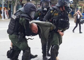 Επεισόδια στην αντιφασιστική συγκέντρωση του ΠΑΜΕ με τα ΜΑΤ, στη Θεσσαλονίκη (φωτ.:  EUROKINISSI)