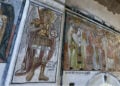 Αγιογραφίες και επιγραφές στον ελληνορθόδοξο ναό του Αγίου Ευσταθίου στο Ιντζέσου της Καισάρειας (φωτ.: Anadolu)
