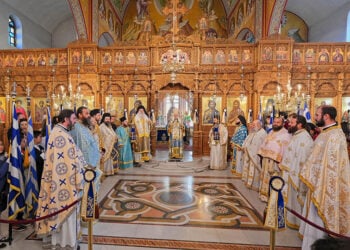 Στιγμιότυπο από τον Μητροπολιτικό Ναό Μεταμορφώσεως του Σωτήρος της Νάουσας, 114 χρόνια μετά την απελευθέρωσή της. Σάββατο 17 Οκτωβρίου 2026 (φωτ.: Μητρόπολη Βεροίας, Ναούσης, Καμπανίας)