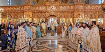 Στιγμιότυπο από τον Μητροπολιτικό Ναό Μεταμορφώσεως του Σωτήρος της Νάουσας, 114 χρόνια μετά την απελευθέρωσή της. Σάββατο 17 Οκτωβρίου 2026 (φωτ.: Μητρόπολη Βεροίας, Ναούσης, Καμπανίας)