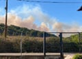 Καπνός από τη φωτιά που πέρασε από τη Βουλγαρία και καίει στο Σουφλί, Κυριακή 4 Οκτωβρίου 2026 (φωτ.: Facebook / Χριστίνα Αναστασοπούλου)