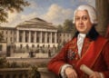 Σύνθεση ΑΙ του παλιού κτηρίου του Πανεπιστημίου Μόσχας με την εικόνα του Ιβάν Μελισσηνού