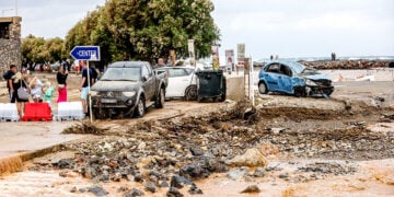 Το κύμα κακοκαιρίας χτύπησε και τις Γούβες, στο Δήμο Χερσονήσου. Πέμπτη 1 0κτωβρίου 2026 (φωτ.: EUROKINISSI / Στέφανος Ραπάνης)