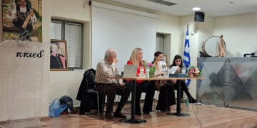 Στιγμιότυπο από την παρουσίαση του βιβλίου «Καθαρμός» στη Νέα Φιλαδέλφεια. Σάββατο 17 Οκτωβρίου 2026 (φωτ.: Facebook / Σύλλογος Ποντίων Νέας Φιλαδέλφειας «Δημήτριος Υψηλάντης»)