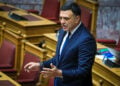 Ο Βασίλης Κικίλιας στη Βουλή, στα κυβερνητικά έδρανα. Πέμπτη 8 Οκτωβρίου 2026 (φωτ.: EUROKINISSI / Γιώργος Κονταρίνης)