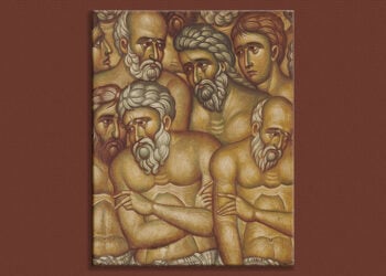 Λεπτομέρεια από τον πίνακα του Φώτη Κόντογλου «Οι Άγιοι Σαράντα ή Σαράντα Μάρτυρες» (πηγή: nationalgallery.gr)