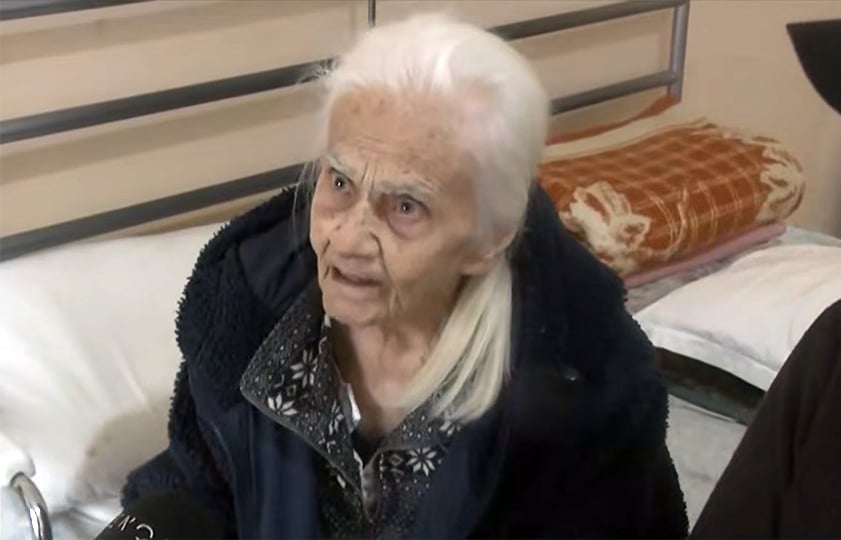 Η 92χρονη Παρθένα Χαραλαμπίδου (στιγμιότυπο από το βίντεο του OpenTV)
