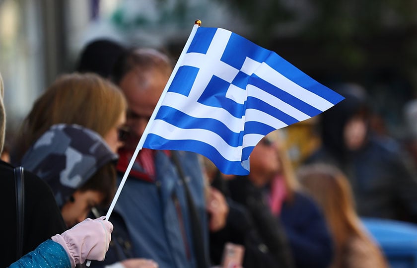 Ελληνική σημαία στη μαθητική παρέλαση της Θεσσαλονίκης για την επέτειο της 28ης Οκτωβρίου 1940 στην Θεσσαλονίκη.  Τρίτη 27 Οκτωβρίου 2026 (φωτ.: EUROKINISSI / Νάσος Σιμόπουλος)