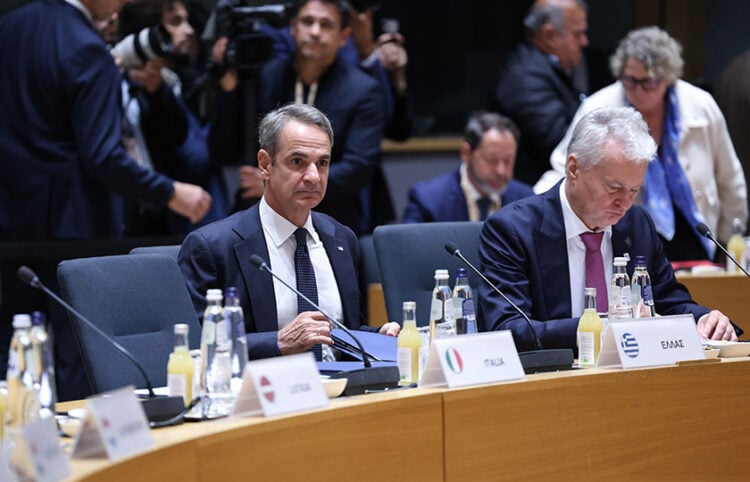 Ο Κυριάκος Μητσοτάκης στις εργασίες της Συνόδου Κορυφής στις Βρυξέλλες, Πέμπτη 15 Οκτωβρίου 2026 (φωτ.: European Union)