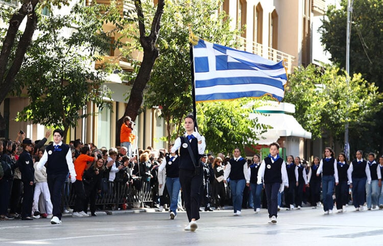 Μαθητική παρέλαση για την εθνική επέτειο της 28ης Οκτωβρίου 1940 στην Θεσσαλονίκη.  Τρίτη 27 Οκτωβρίου 2026 (φωτ.: EUROKINISSI / Νάσος Σιμόπουλος)