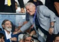 Γιώργος Βαρδινογιάννης και Δημήτρης Μελισσανίδης στις εξέδρες για τον αγώνα ΑΕΚ-Βίντι για το Champions League, στις 28 Αυγούστου 2018 (φωτ.: EUROKINISSI / Θανάσης Δημόπουλος)