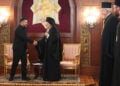 Ο Βολοντίμιρ Ζελένσκι με τον Οικουμενικό Πατριάρχη στο Πατριαρχικό Γραφείο (φωτ.: Οικουμενικό Πατριαρχείο / Νίκος Παπαχρήστου)