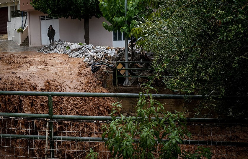 Συνεχίζεται για 3η ημέρα το ισχυρό κύμα κακοκαιρίας που πλήττει την Κρήτη. Εικόνα από τα Ζωνιανά του Δήμου Μυλοποτάμου στο Ρέθυμνο. Σάββατο 3 Οκτωβρίου 2026 (φωτ.: EUROKINISSI / Αντώνης Ζουριδάκης)